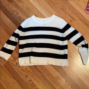 Striped crop sweater
